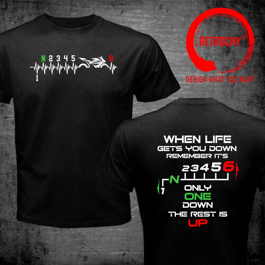 Motorcycle Gear Up Down - Grappig ontwerp 1N23456 Heartbeat Motorcycle Gear