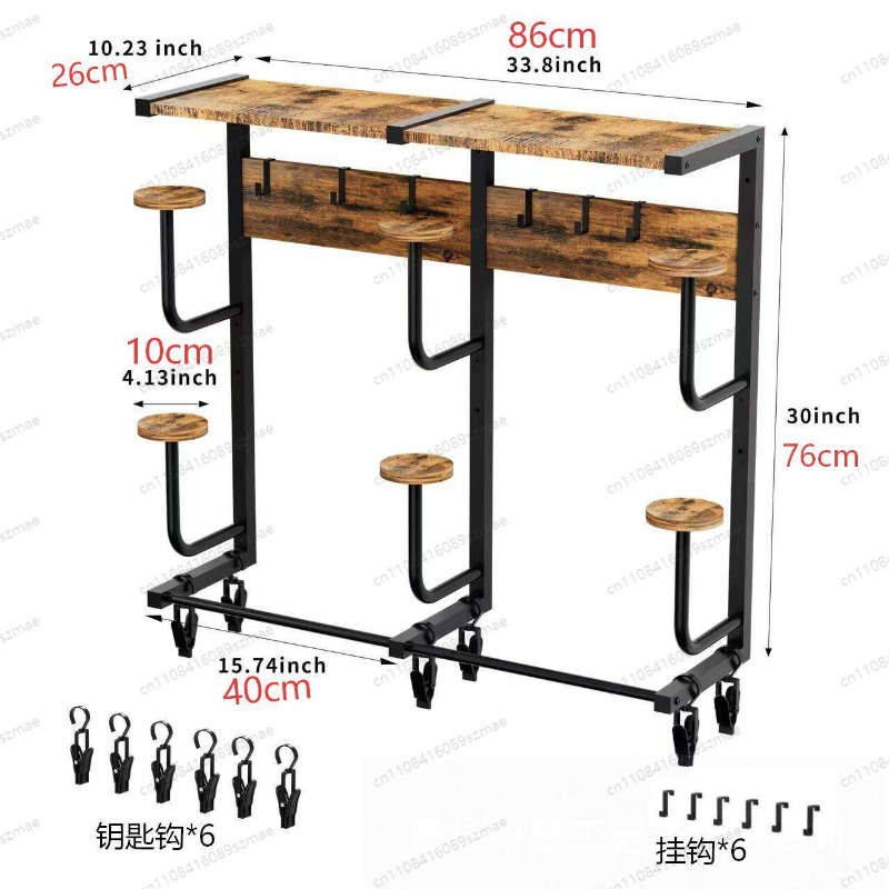 Motorcycle Gear Wall Mount - Wandbevestigde helmhouder, multifunctionele opbergruimte voor rijuitrusting,