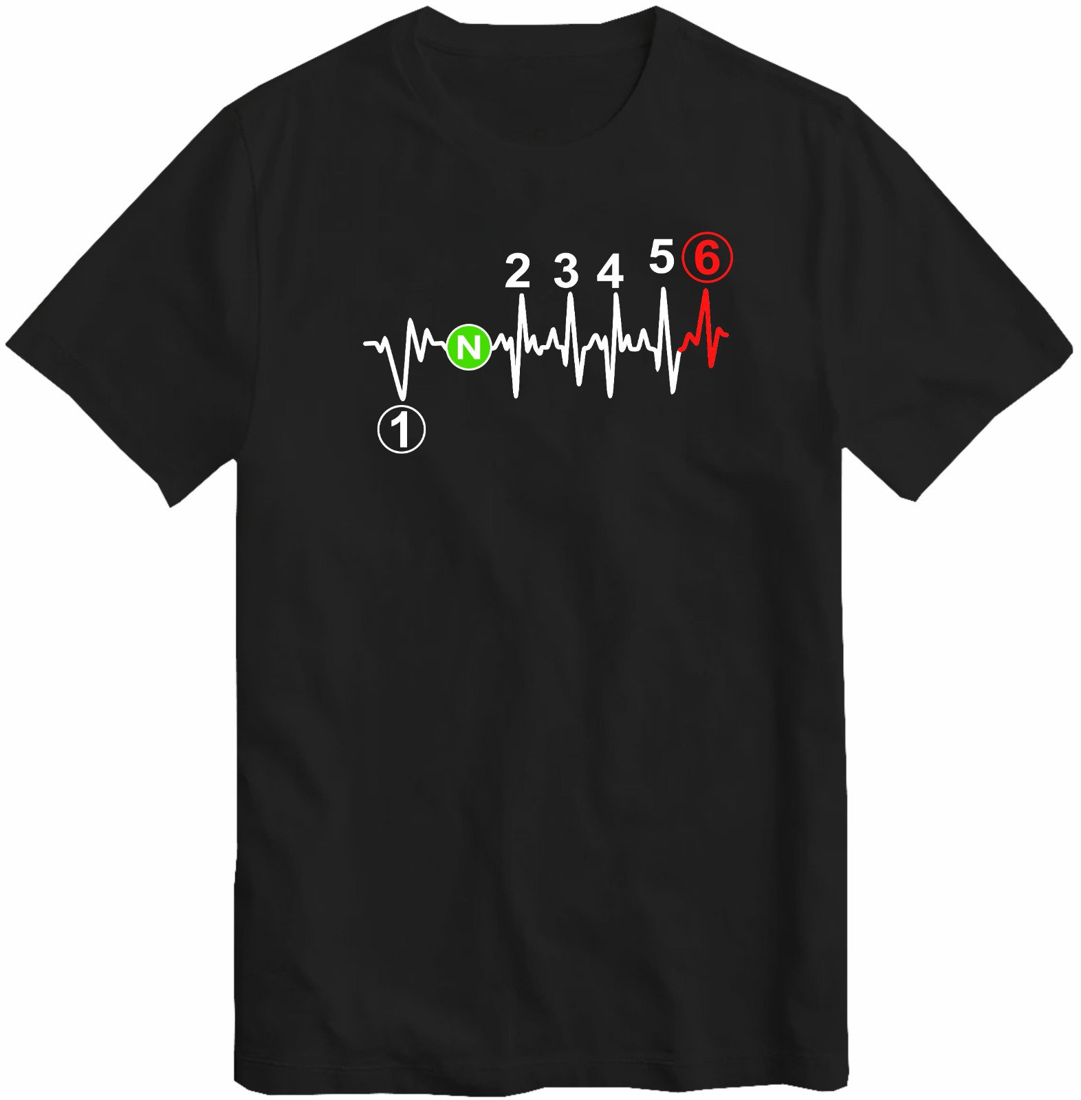 Motorcycle Gear Up Down - Motorcycle Biker 1N23456 Bike Versnellingspook T-shirt