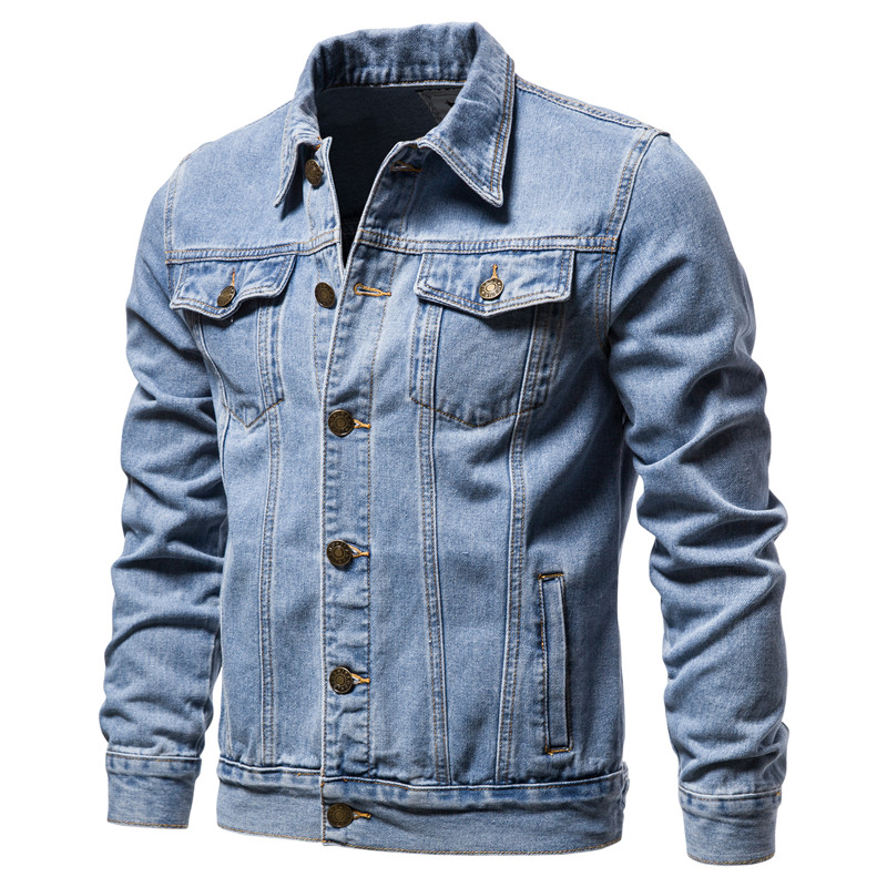 Motorcycle Gear Jeans - 2025 Herfst Mannen Solid Denim Jassen